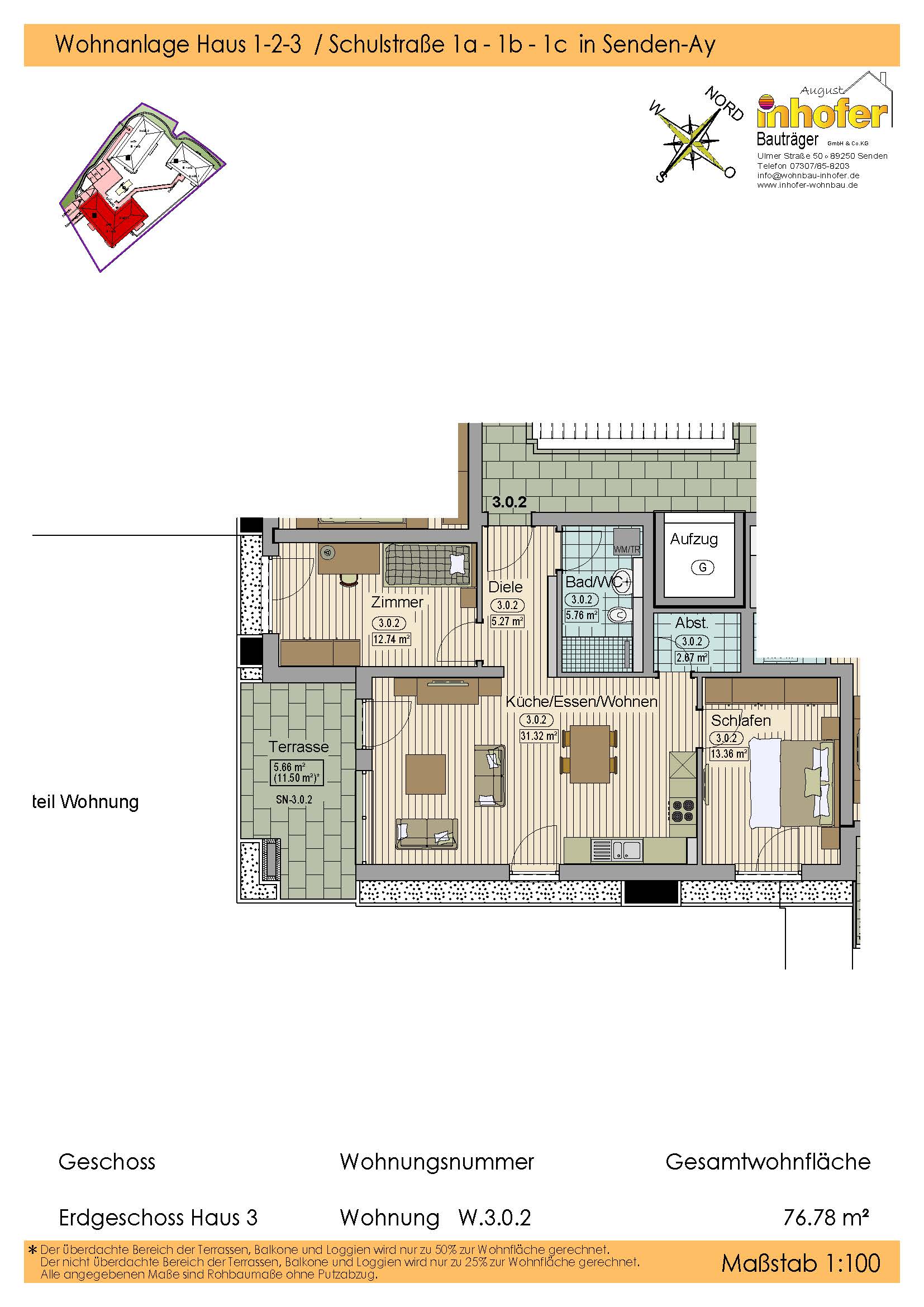 Neubau 4-Zimmer Wohnung mit Gartenanteil, Wohnanlage "le quartier ècole"