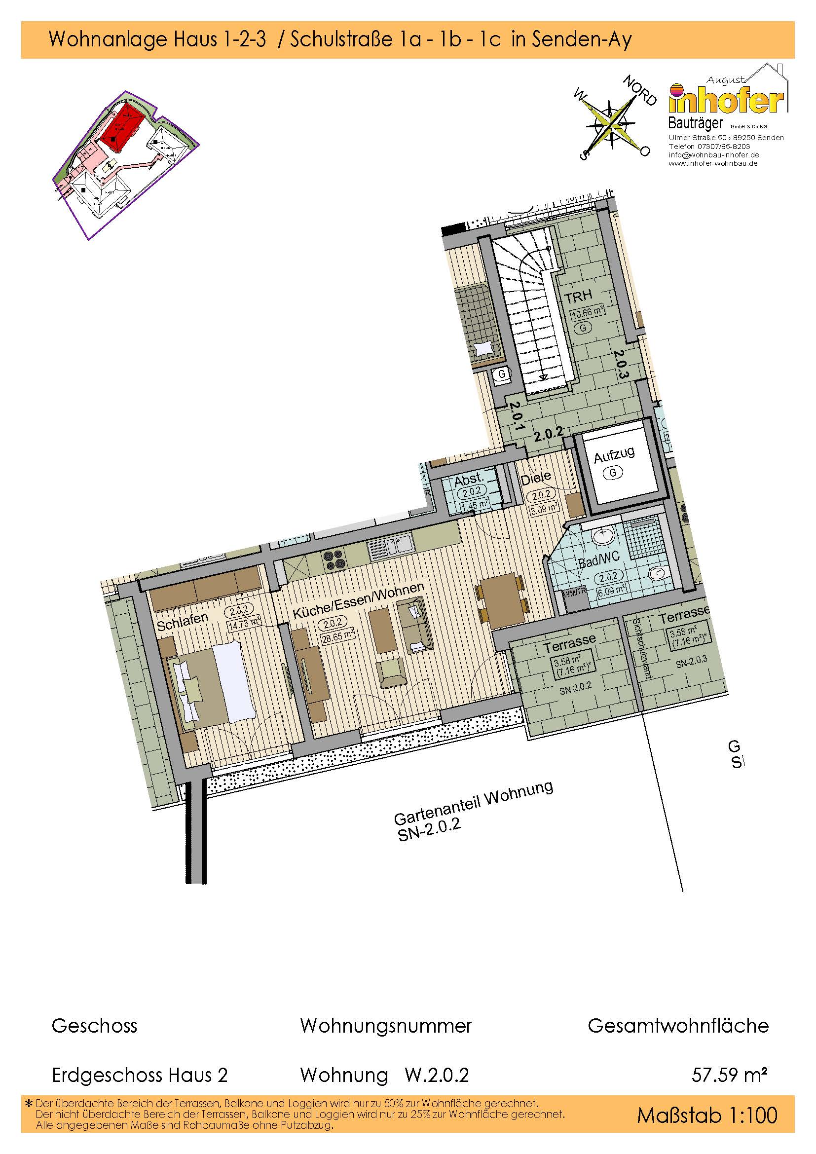 Neubau 2-Zimmer Wohnung mit Gartenanteil, Wohnanlage "le quartier ècole"