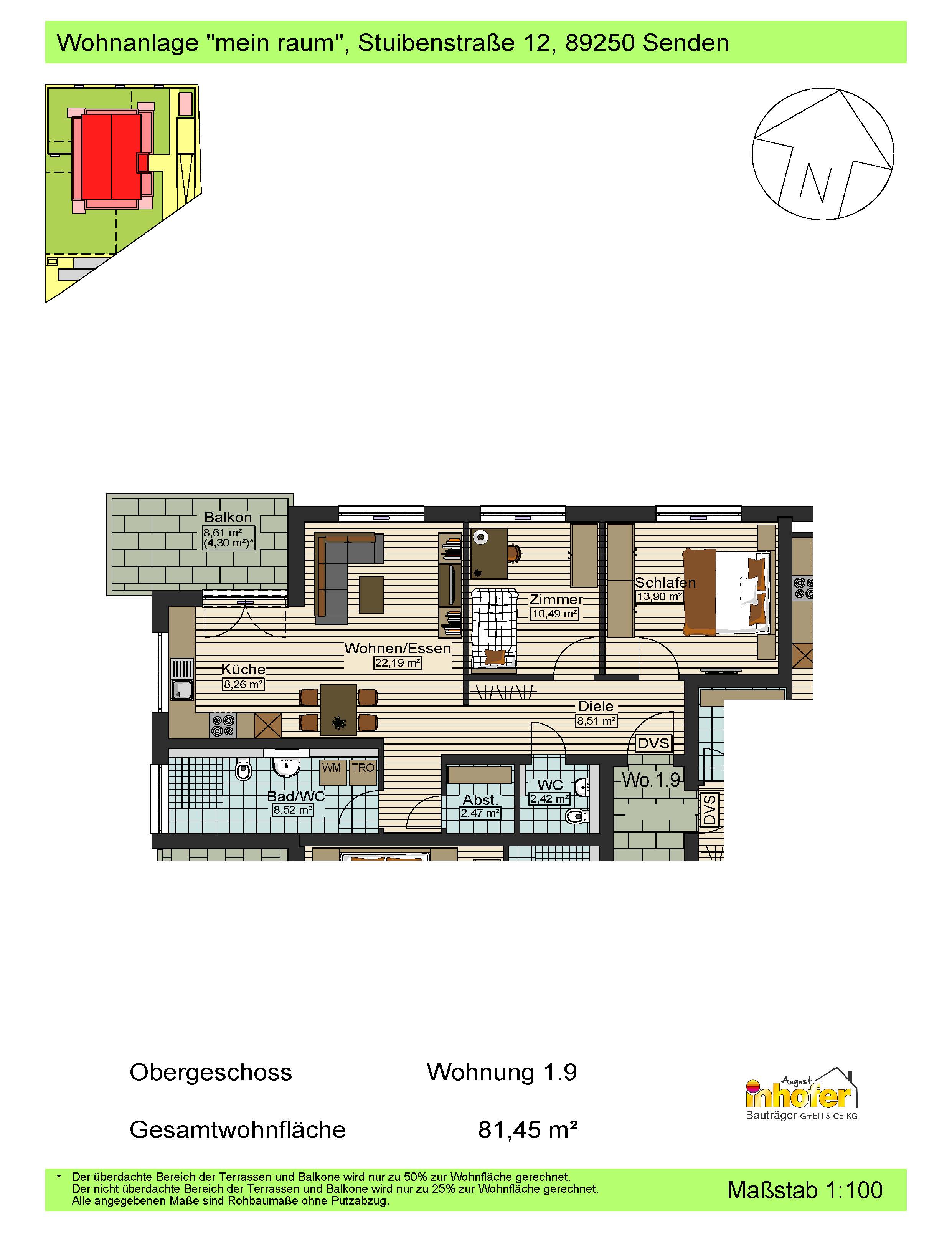 Neubau 3-Zimmer-Wohnung, Wohnanlage "mein:raum"